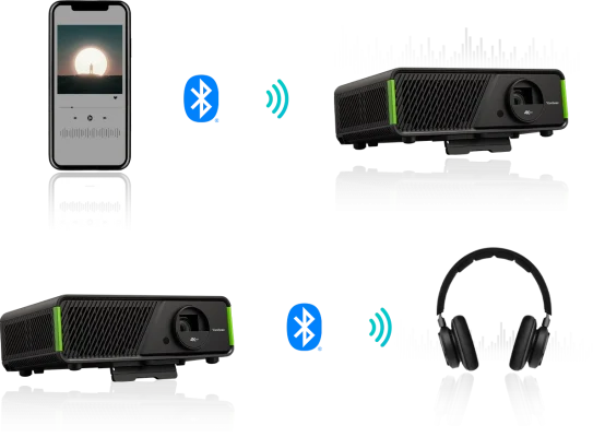 Tùy chọn âm thanh hỗ trợ Bluetooth trên máy chiếu ViewSonic X1-4K